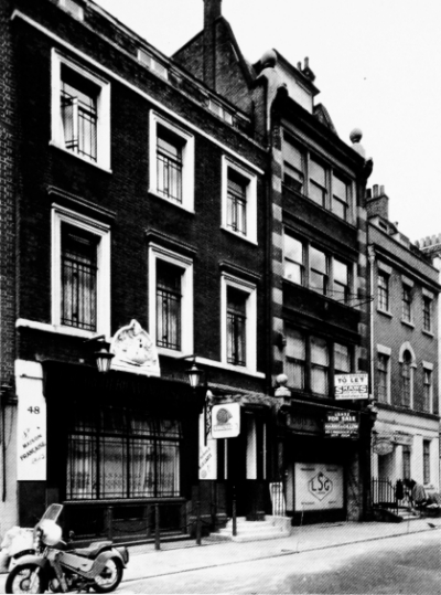 48 (1741-2), 49, and 50 Greek Street (1736) 1958.jpg. Click on the picture to enlarge